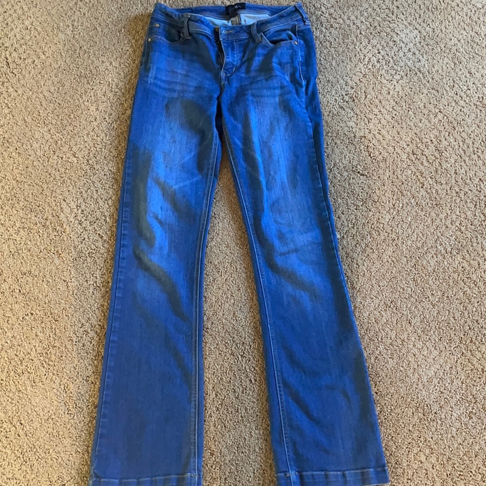 Celebrity pink kick boot flare jeans!
